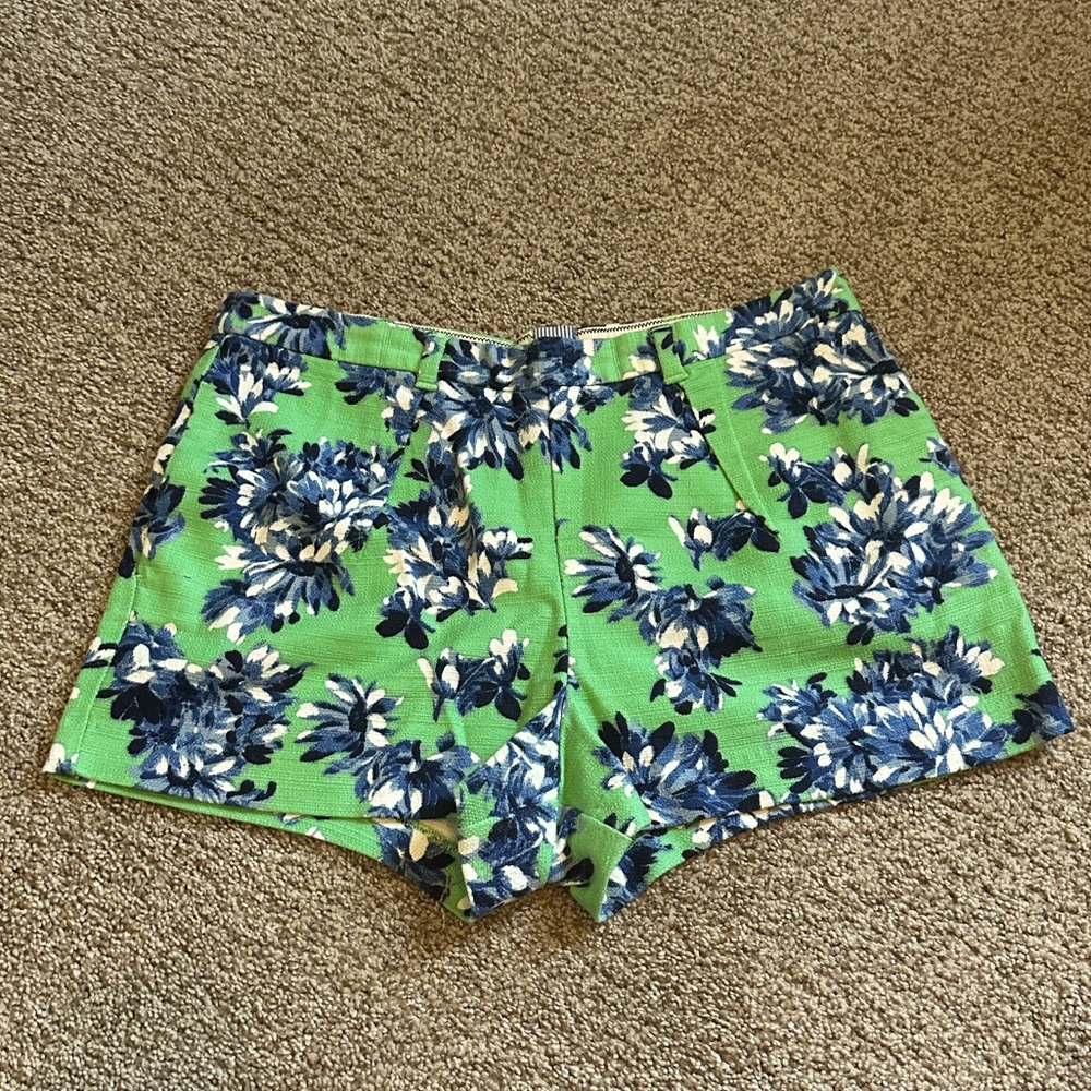 J. Crew, Green and Floral Shorts!